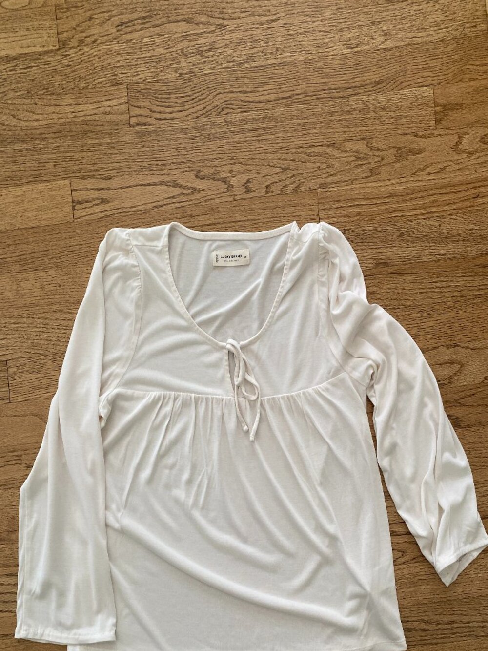 Lucky long sleeve smock style shirt - light cream